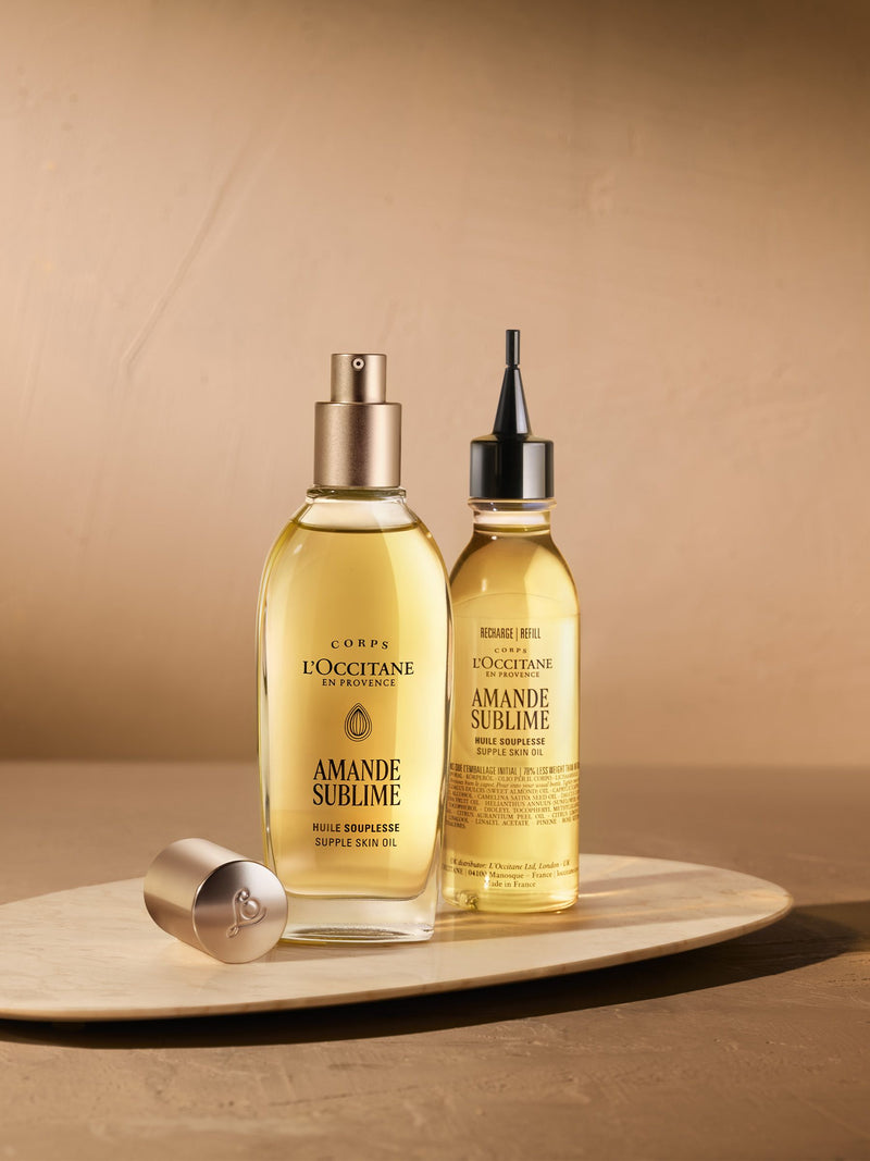 L'Occitane Amande Supple Skin Oil Refill 100ml, imported from the UK