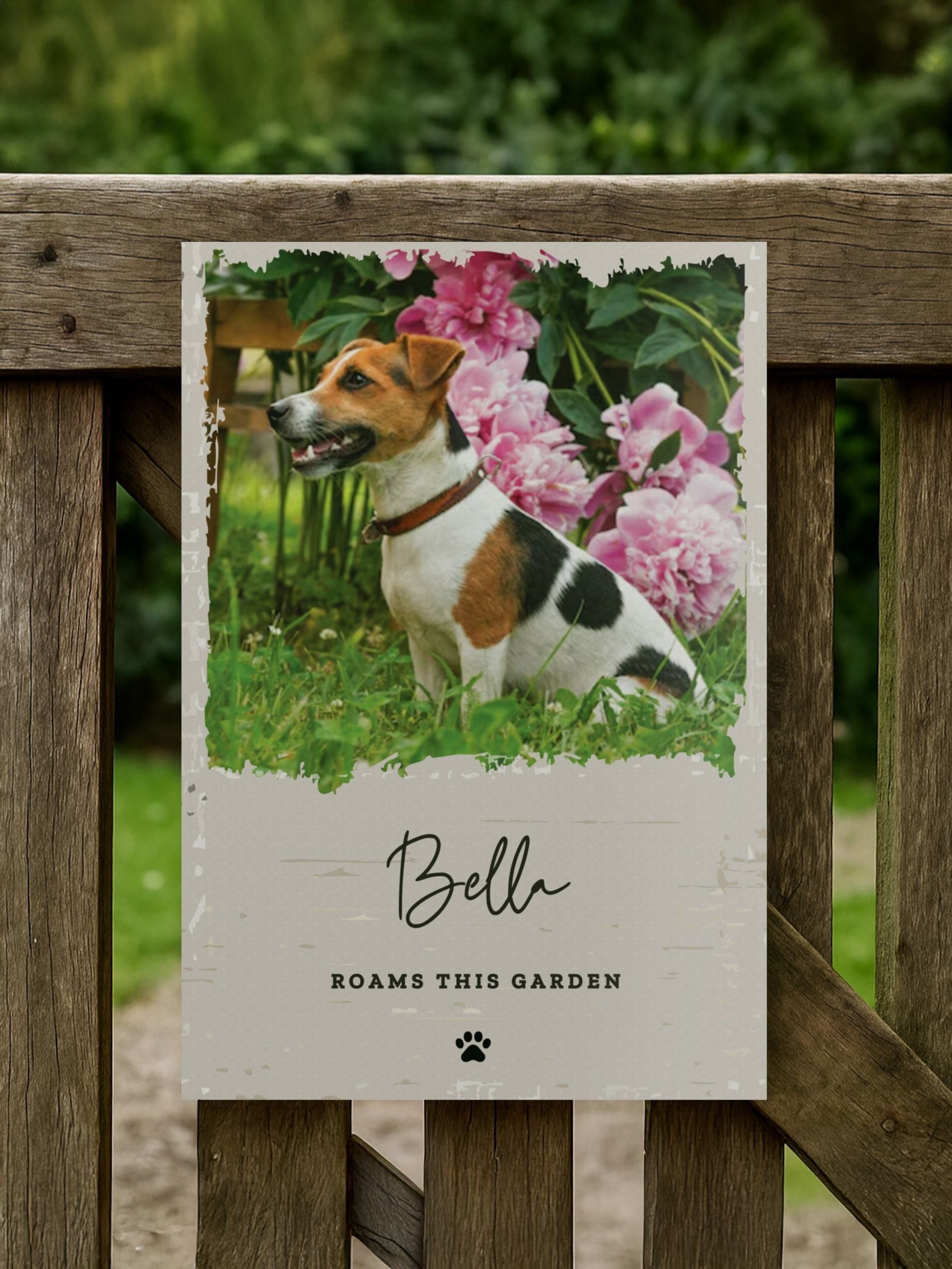 PMC personalised pet garden sign 19.4x30.5 cm, imported from the UK