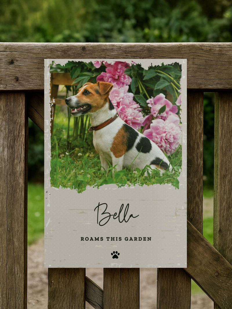 PMC personalised pet garden sign 19.4x30.5 cm, imported from the UK