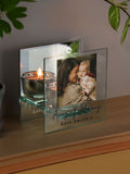 PMC personalised photo glass tealight holder - British product