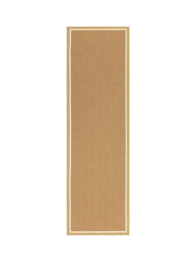 Asiatic Rugs Linen Cream Bordo Herringbone Runner