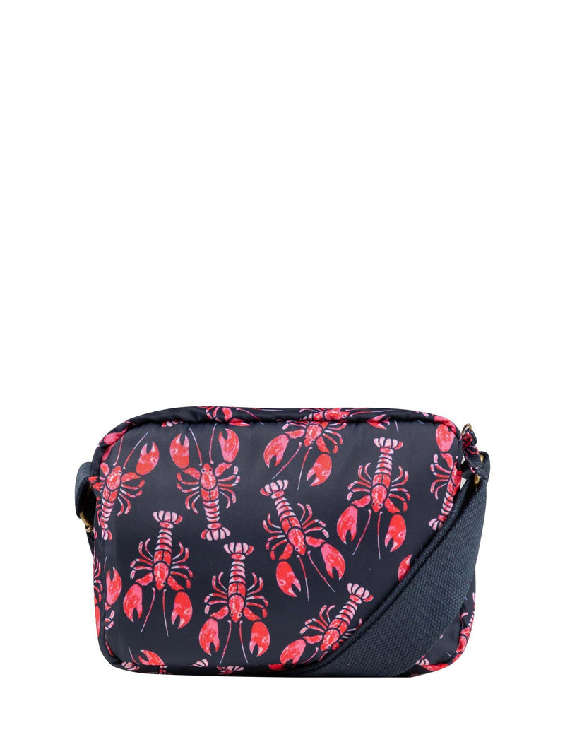 Weird Fish blue Corrie printed cross-body bag, imported from the UK
