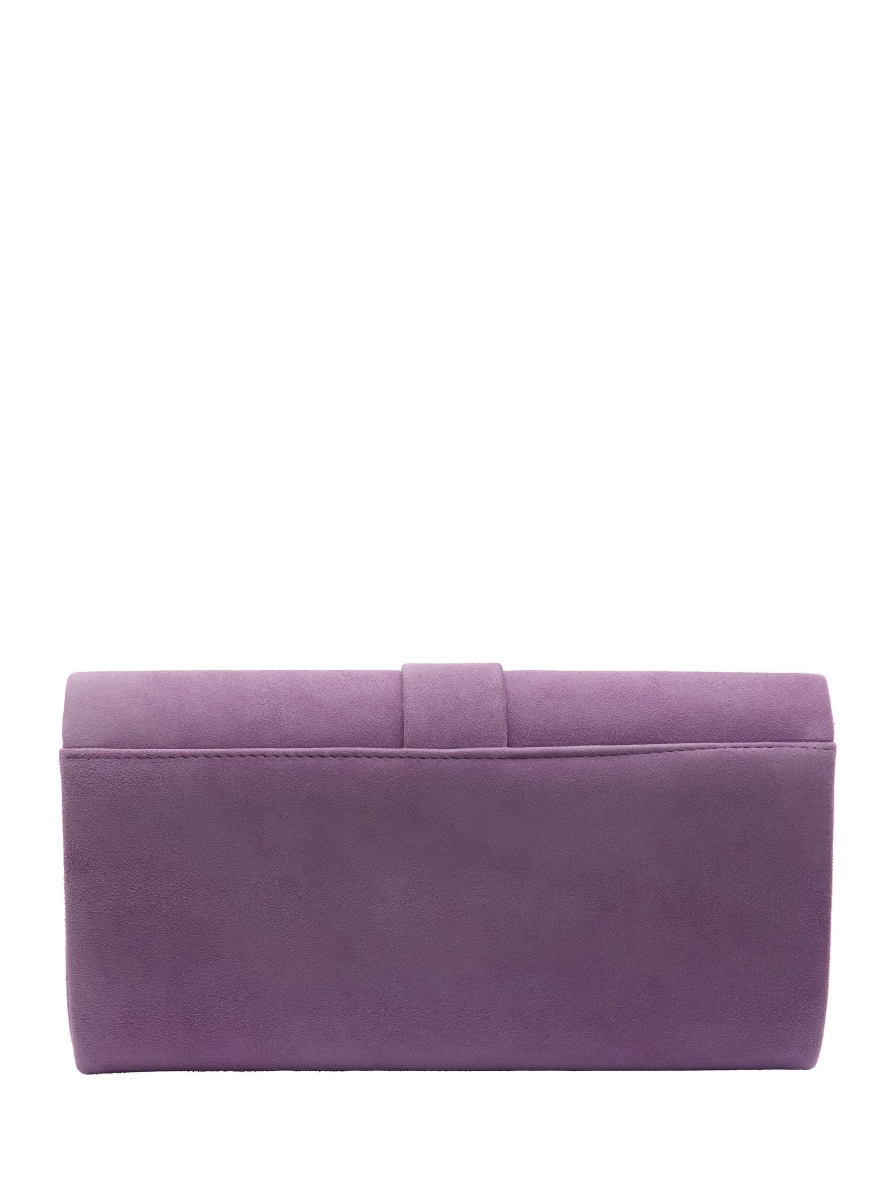 Lotus purple clutch bag with chain, imported from the UK