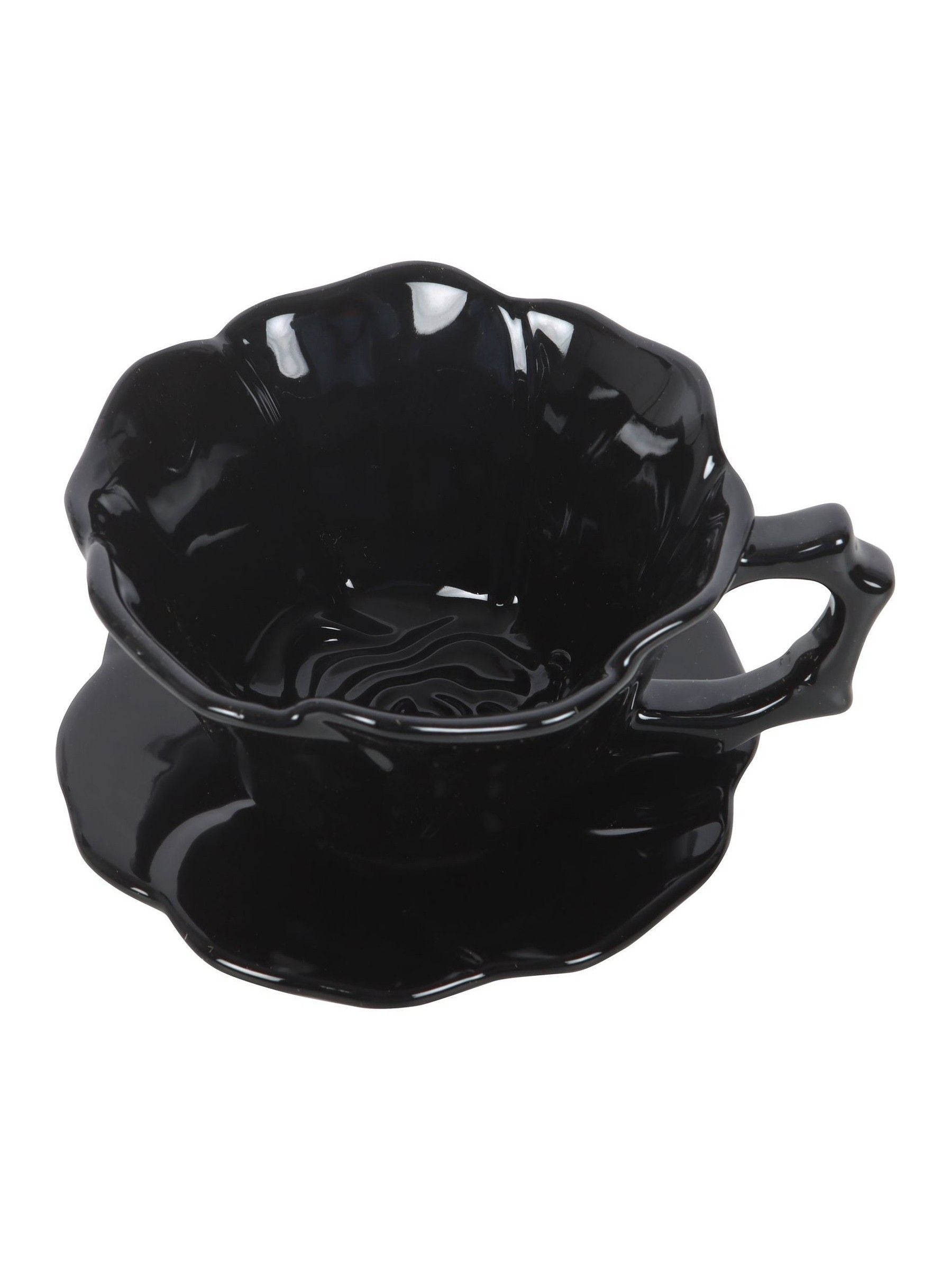 Something Different ceramic rose teacup and saucer, imported from the UK