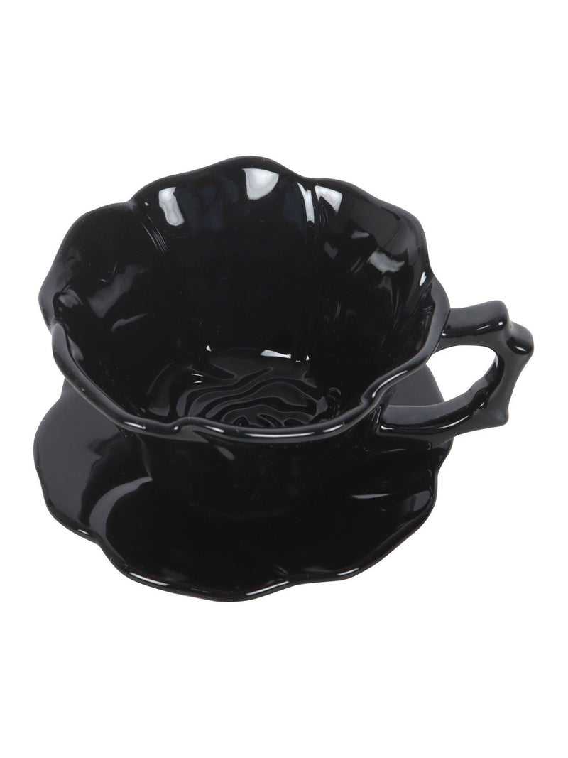 Something Different ceramic rose teacup and saucer, imported from the UK