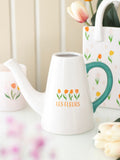 Something Different ceramic watering can Les Fleurs tulip design, UK version