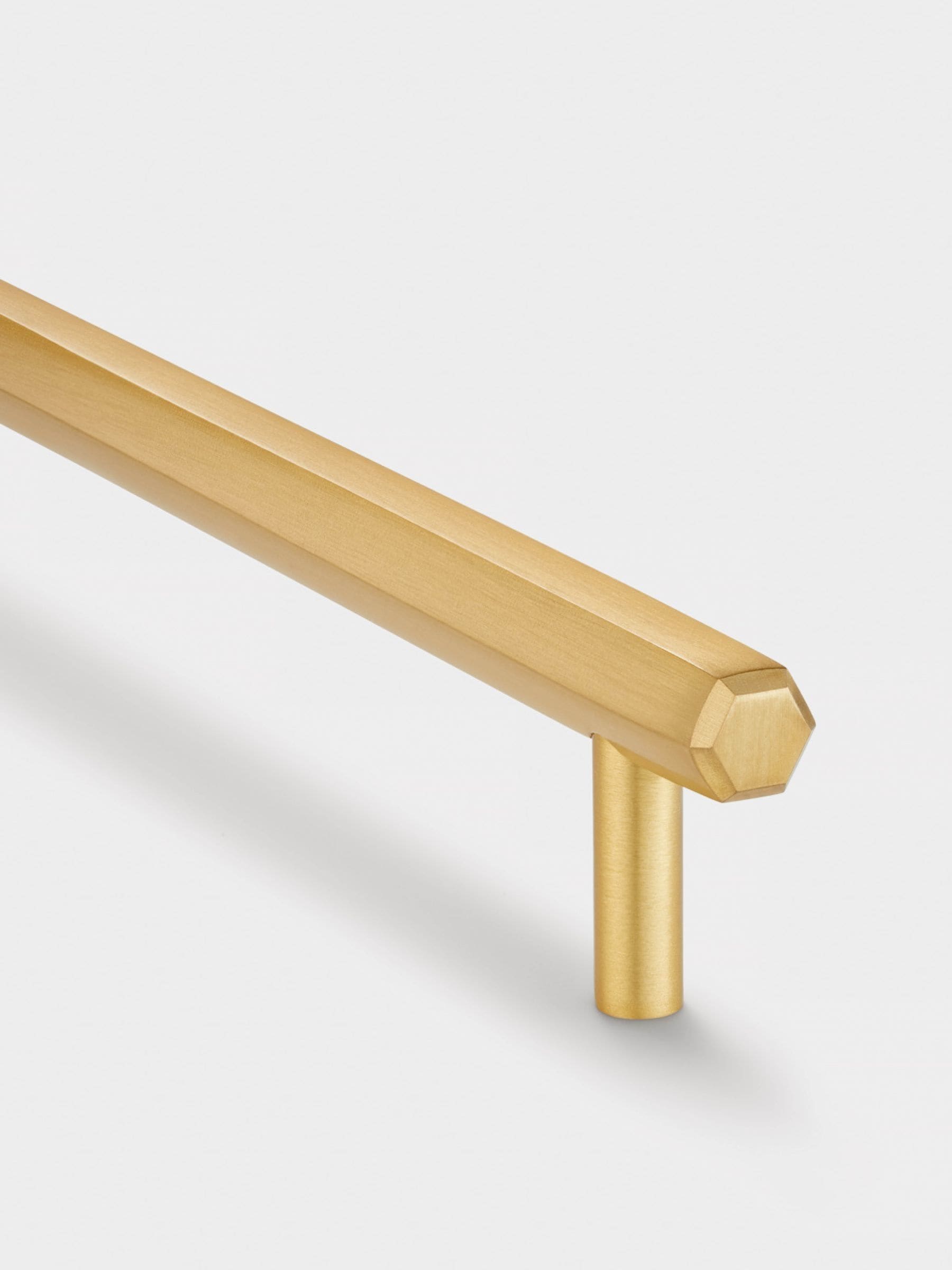 Pushka Home gold hexagonal cabinet handle 450mm (British brand)