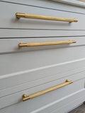 Pushka Home Gold Knurled Cabinet Bar Handle - British product