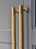 Pushka Home gold knurled cabinet bar handle 320mm - British product