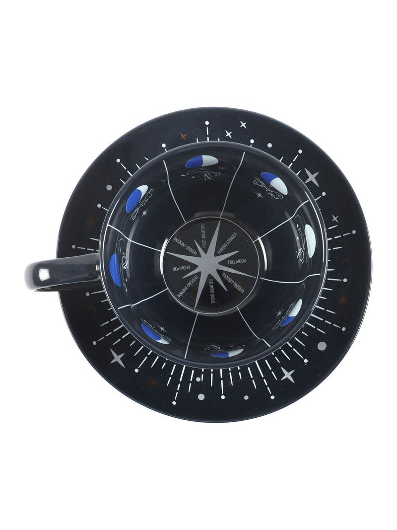 Something Different blue moon phase teacup and saucer set - British product