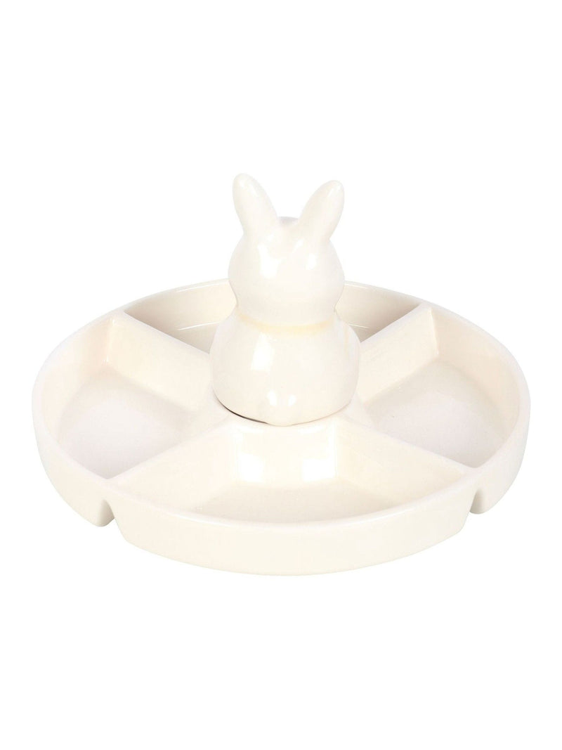 Something Different white bunny chip and dip dish 19cm (British brand)