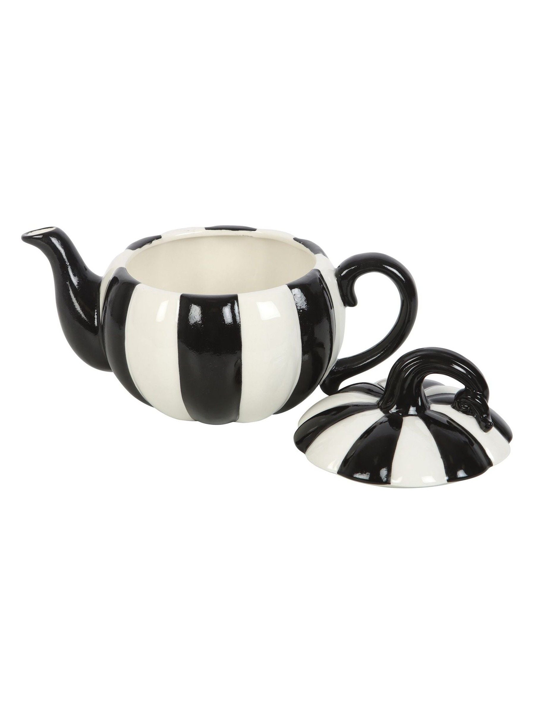 Something Different black striped pumpkin teapot 500ml (British brand)