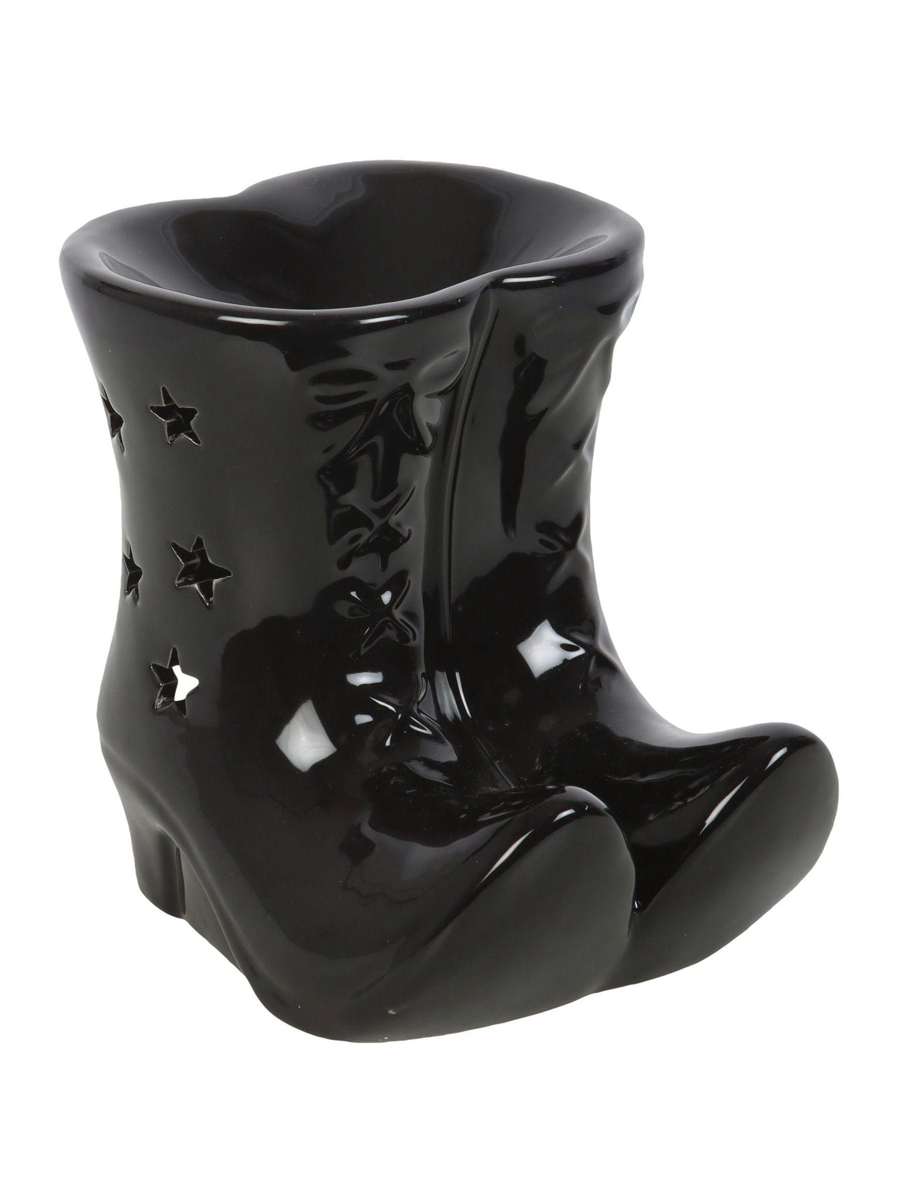 Something Different black witch boots ceramic oil burner - British product