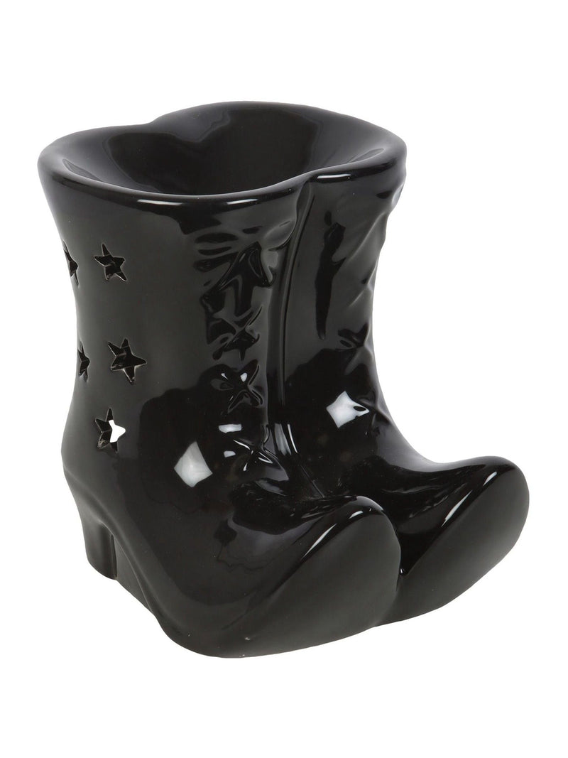 Something Different black witch boots ceramic oil burner - British product