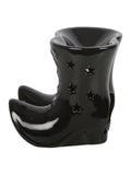Something Different black witch boots ceramic oil burner - British product