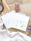 Something Different white floral glass coaster set, imported from the UK
