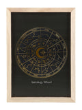 Something Different black astrology wheel framed wall art print, imported from the UK