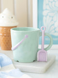 Something Different blue pastel bucket mug with spade spoon (British brand)
