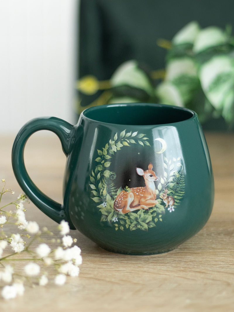 Something Different green fawn rounded mug, imported from the UK