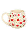 Something Different white apple print rounded mug 550ml, UK version