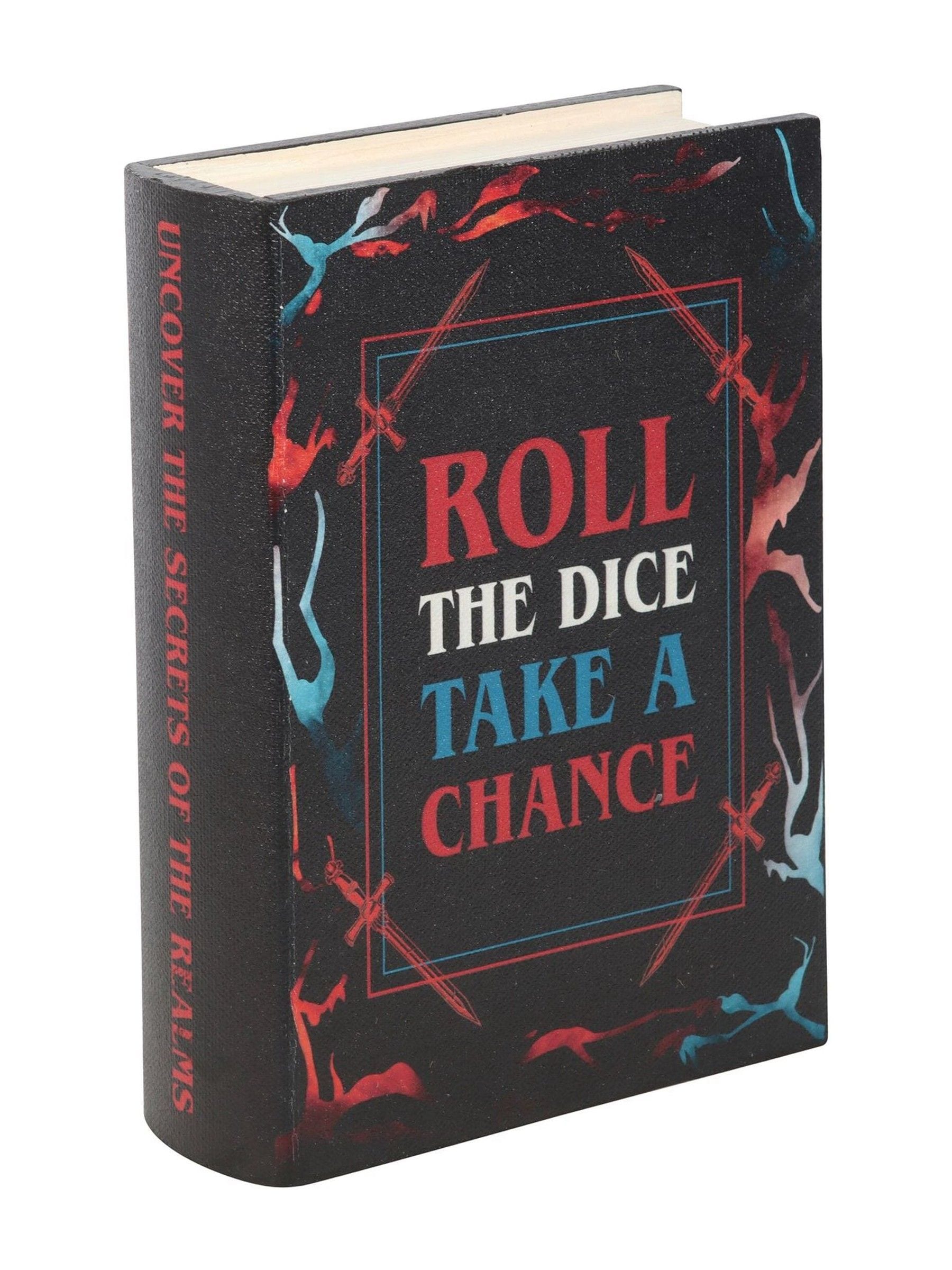 Something Different book-shaped storage box for dice, UK version