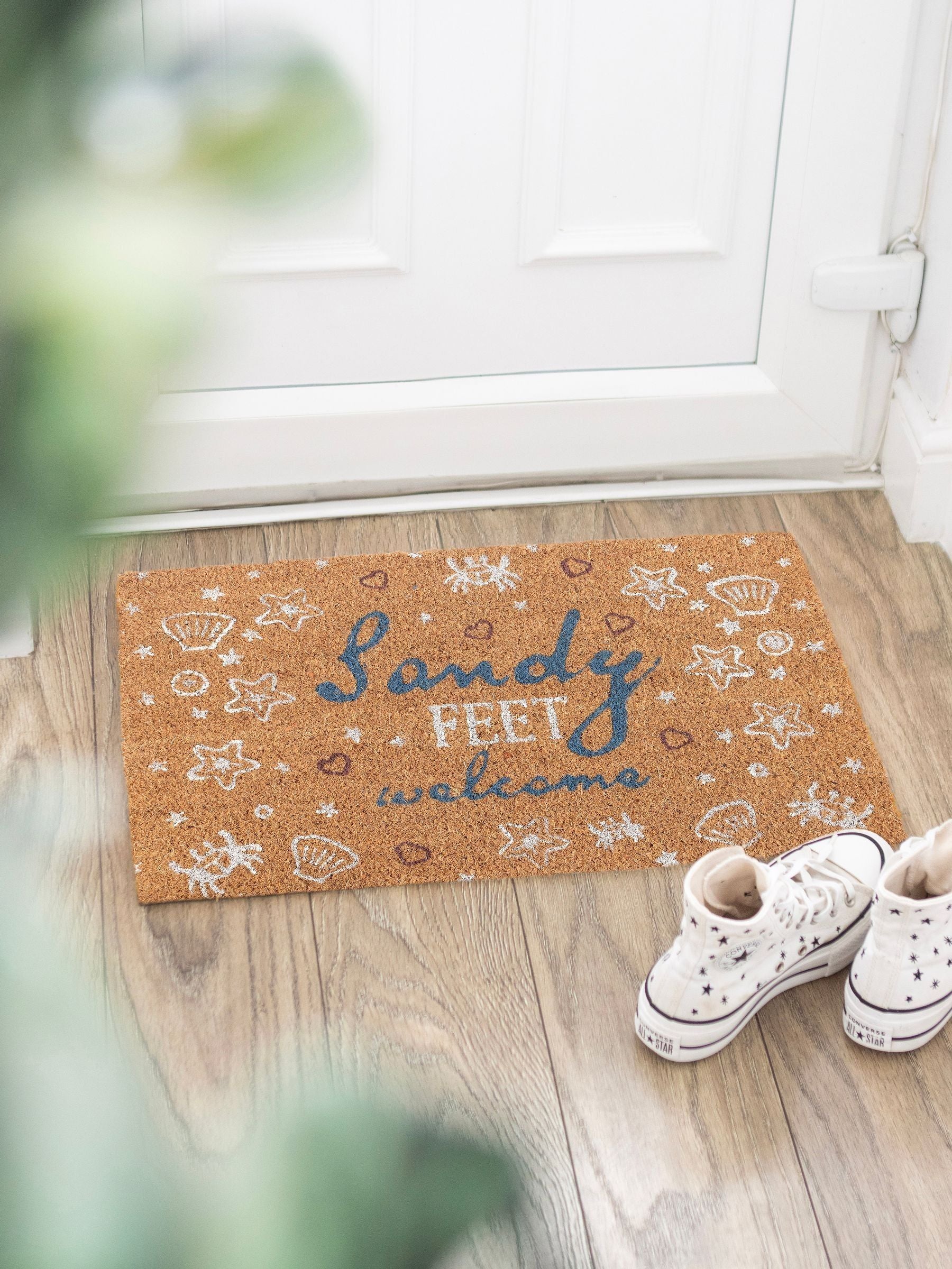 Something Different Brown Sandy Feet doormat 60cm, UK version