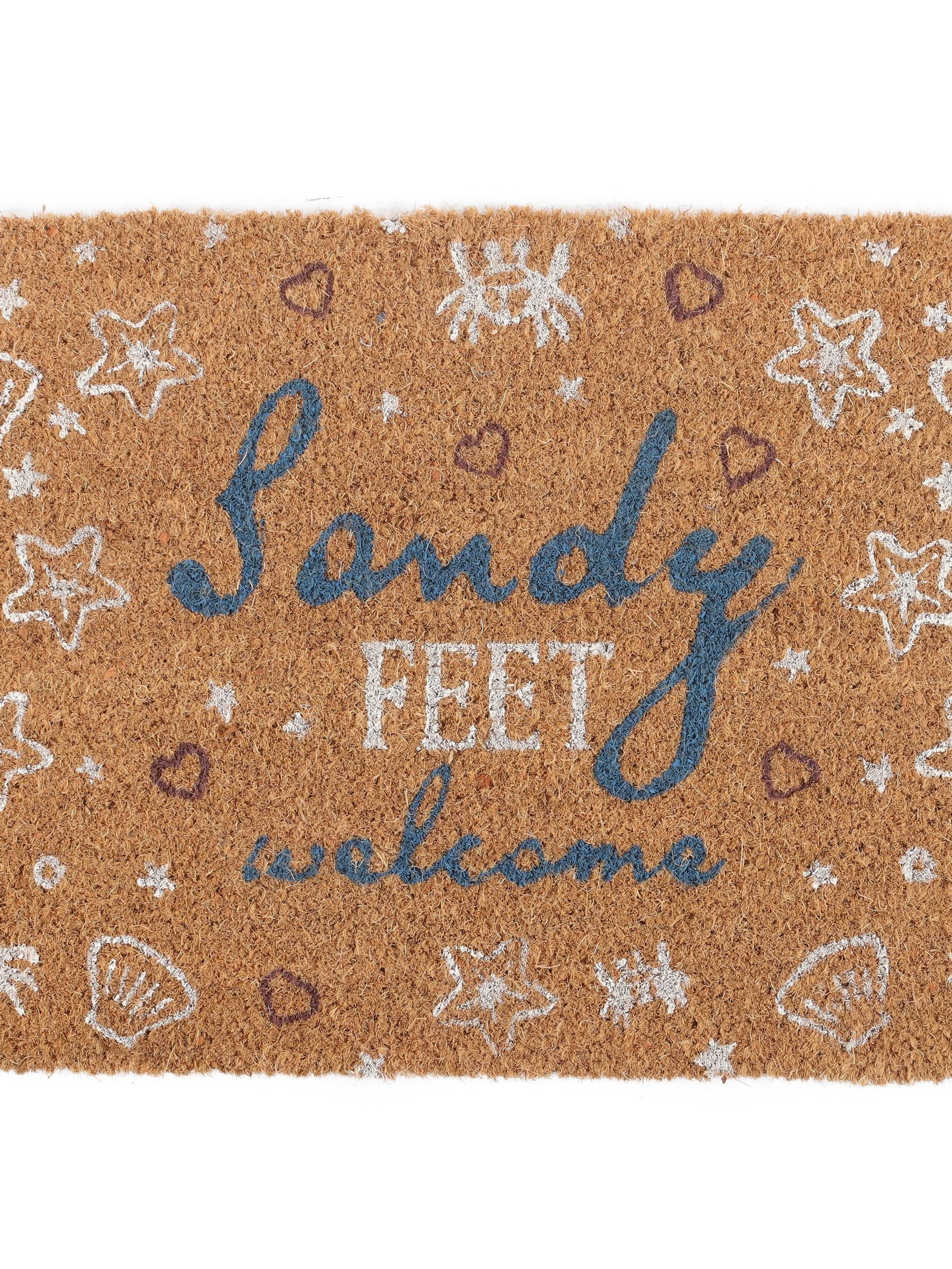 Something Different Brown Sandy Feet doormat 60cm, UK version