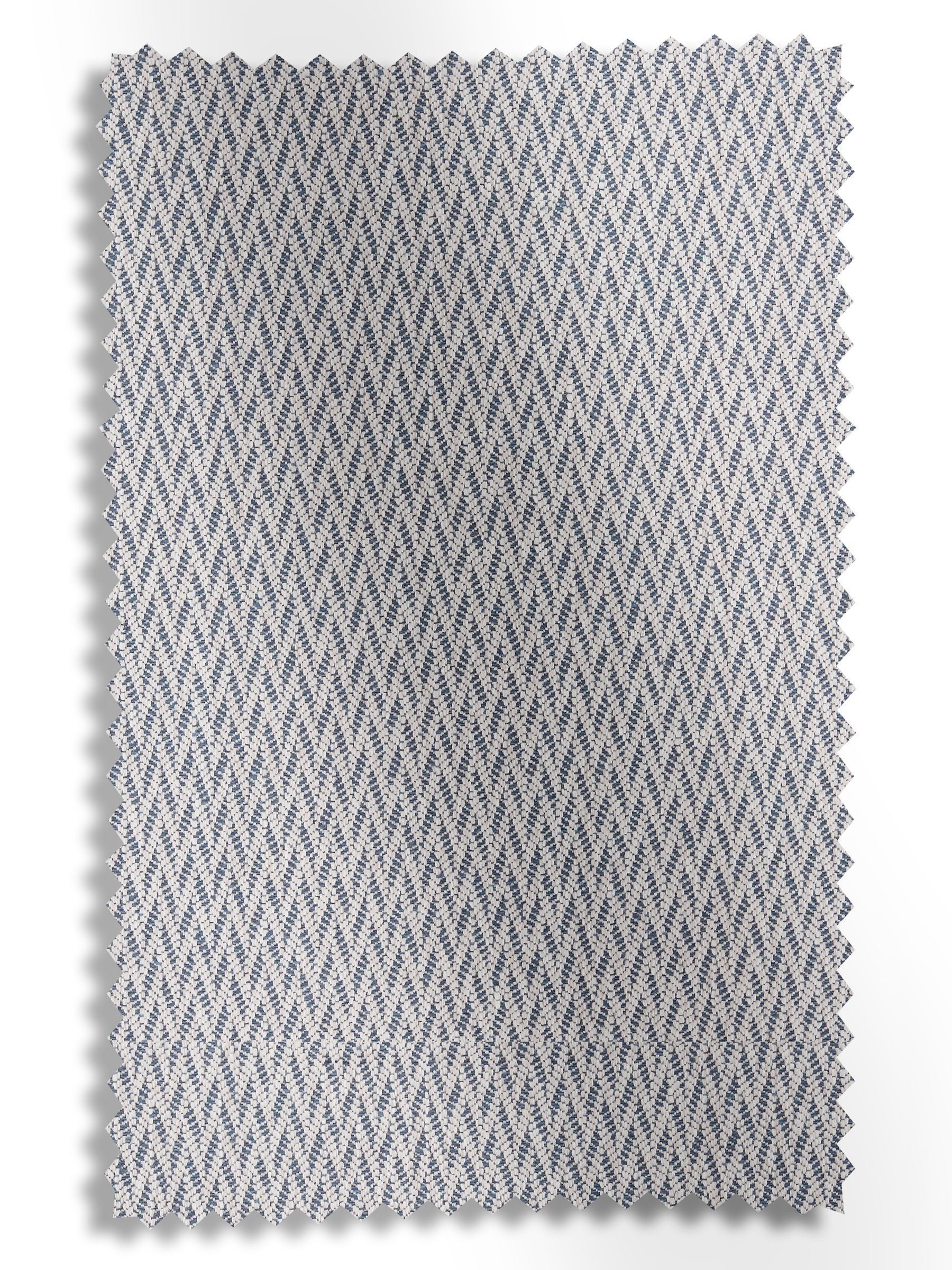 Indigo Pablo geometric jacquard roman blind in purple (British brand)