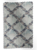 Blue abstract geo jacquard made to measure roman blinds, UK version