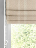 Sand Leuwin made to measure roman blind in natural stripes, imported from the UK