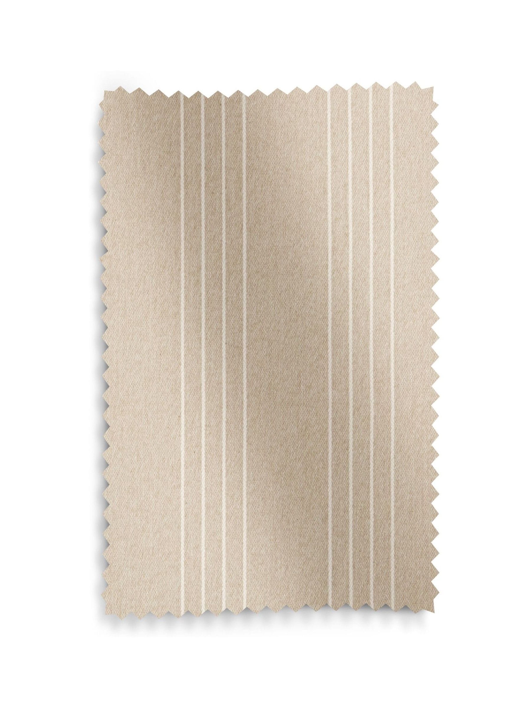 Sand Leuwin made to measure roman blind in natural stripes, imported from the UK