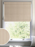 Sand Leuwin made to measure roman blind in natural stripes, imported from the UK