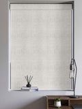 Grey boucle made to measure roman blind (British brand)