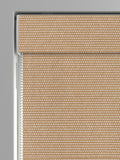 Orange jacquard roman blind made to measure, imported from the UK