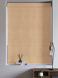 Orange jacquard roman blind made to measure, imported from the UK