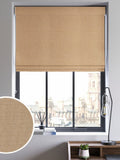 Orange jacquard roman blind made to measure, imported from the UK