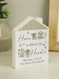 PMC personalised highland cow wooden ornament, imported from the UK