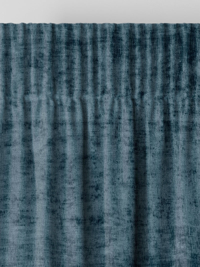 Navy blue plush chenille curtains made to measure - British product