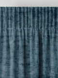 Navy blue plush chenille curtains made to measure - British product