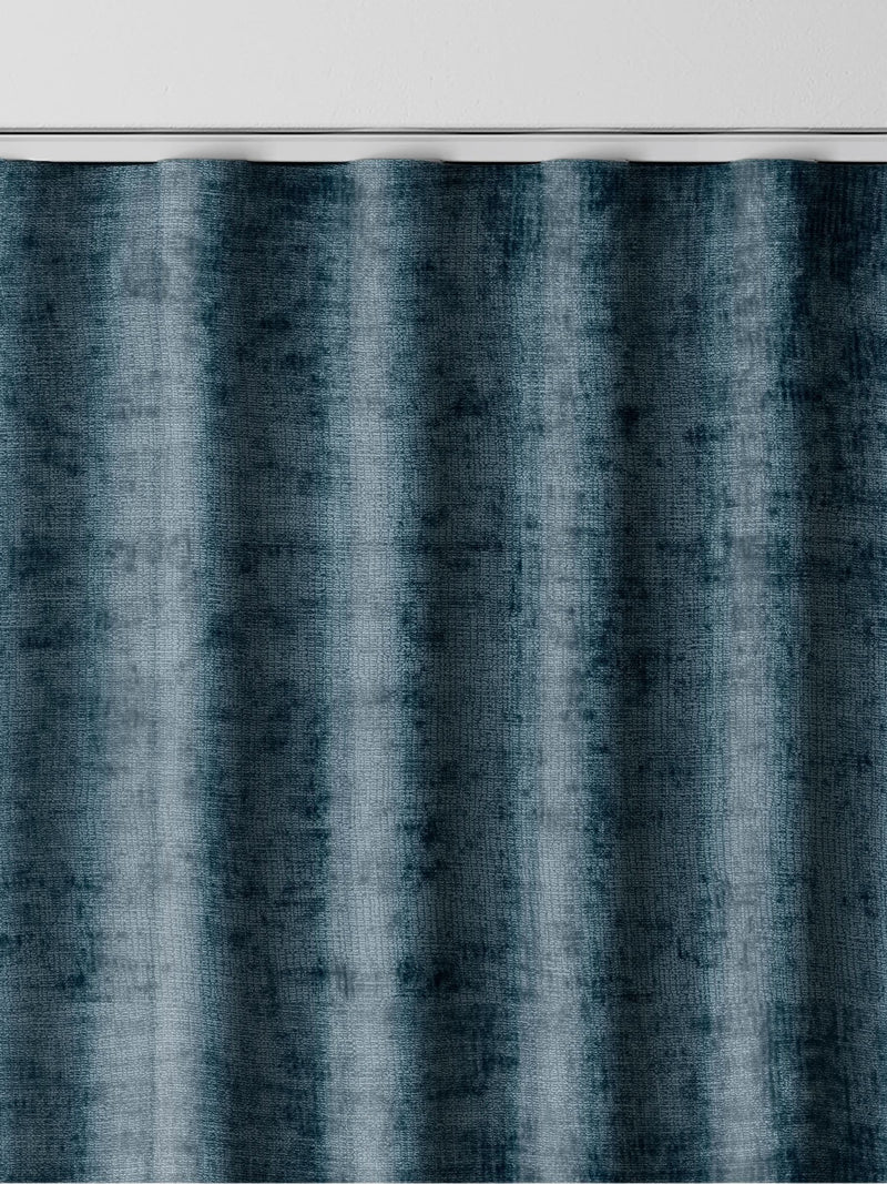 Navy blue plush chenille curtains made to measure - British product