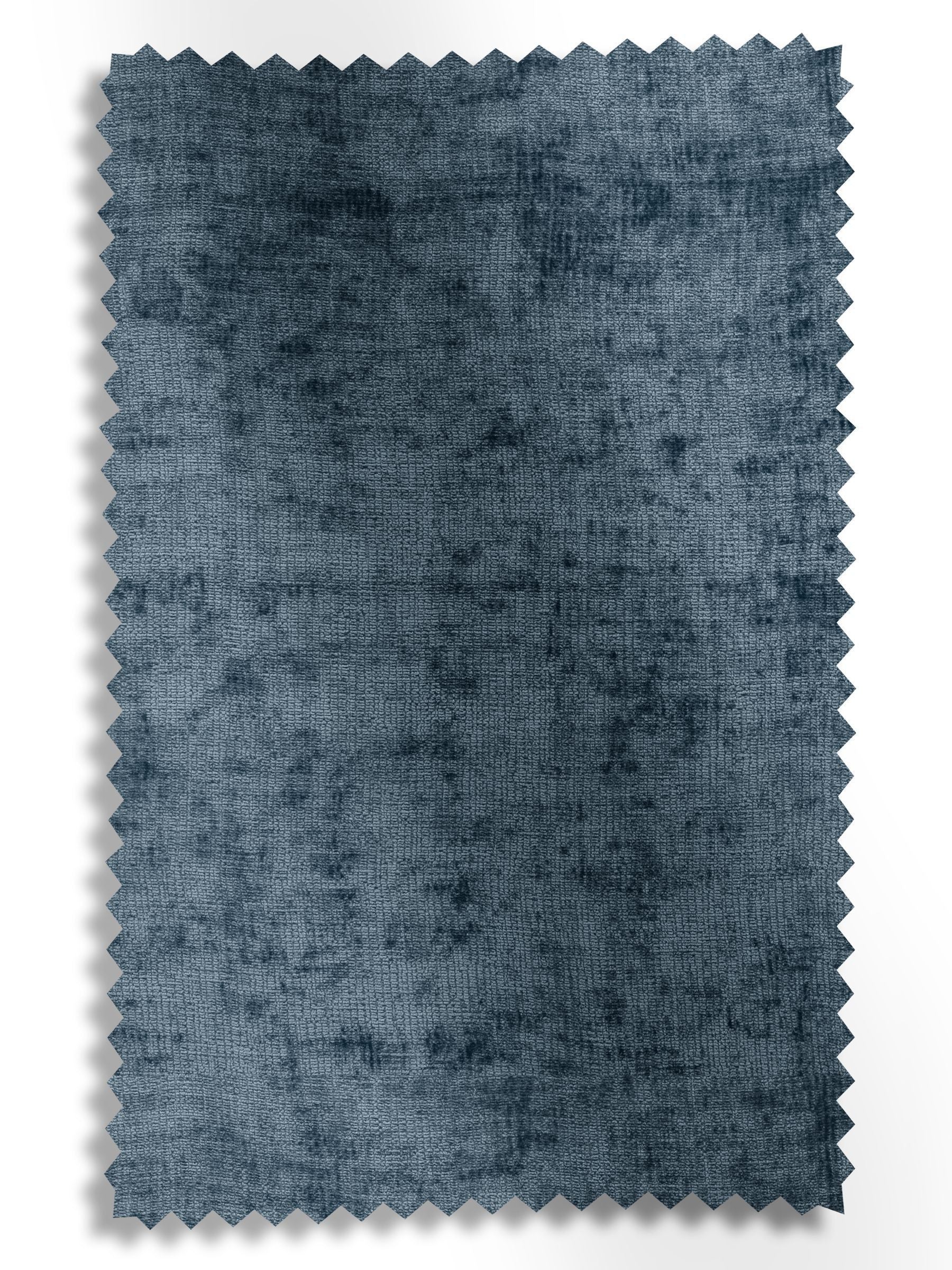 Navy blue plush chenille curtains made to measure - British product