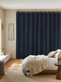 Navy blue chenille curtains made to measure - British product