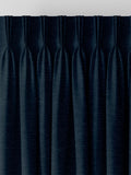 Navy blue chenille curtains made to measure - British product