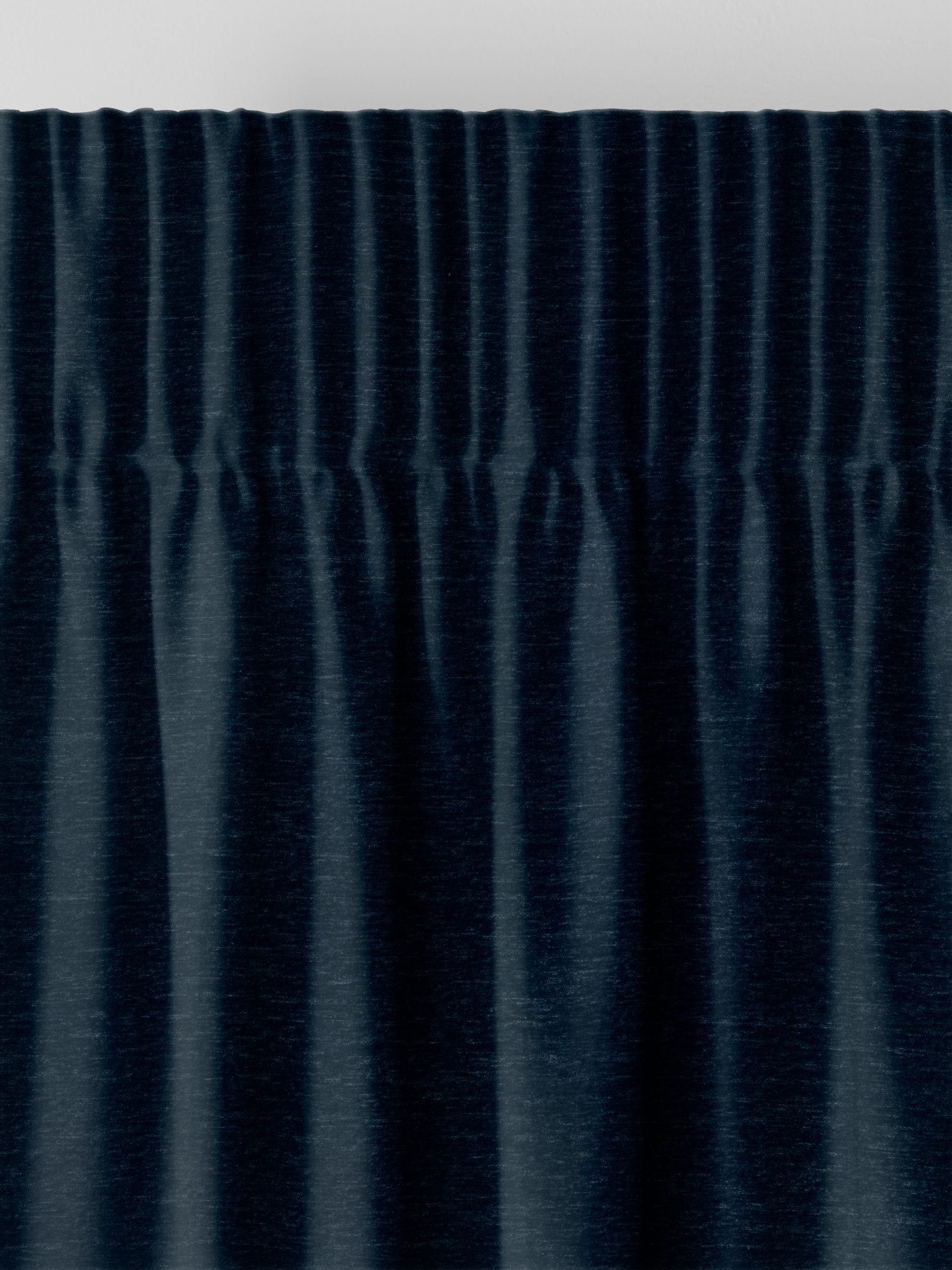Navy blue chenille curtains made to measure - British product