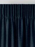 Navy blue chenille curtains made to measure - British product