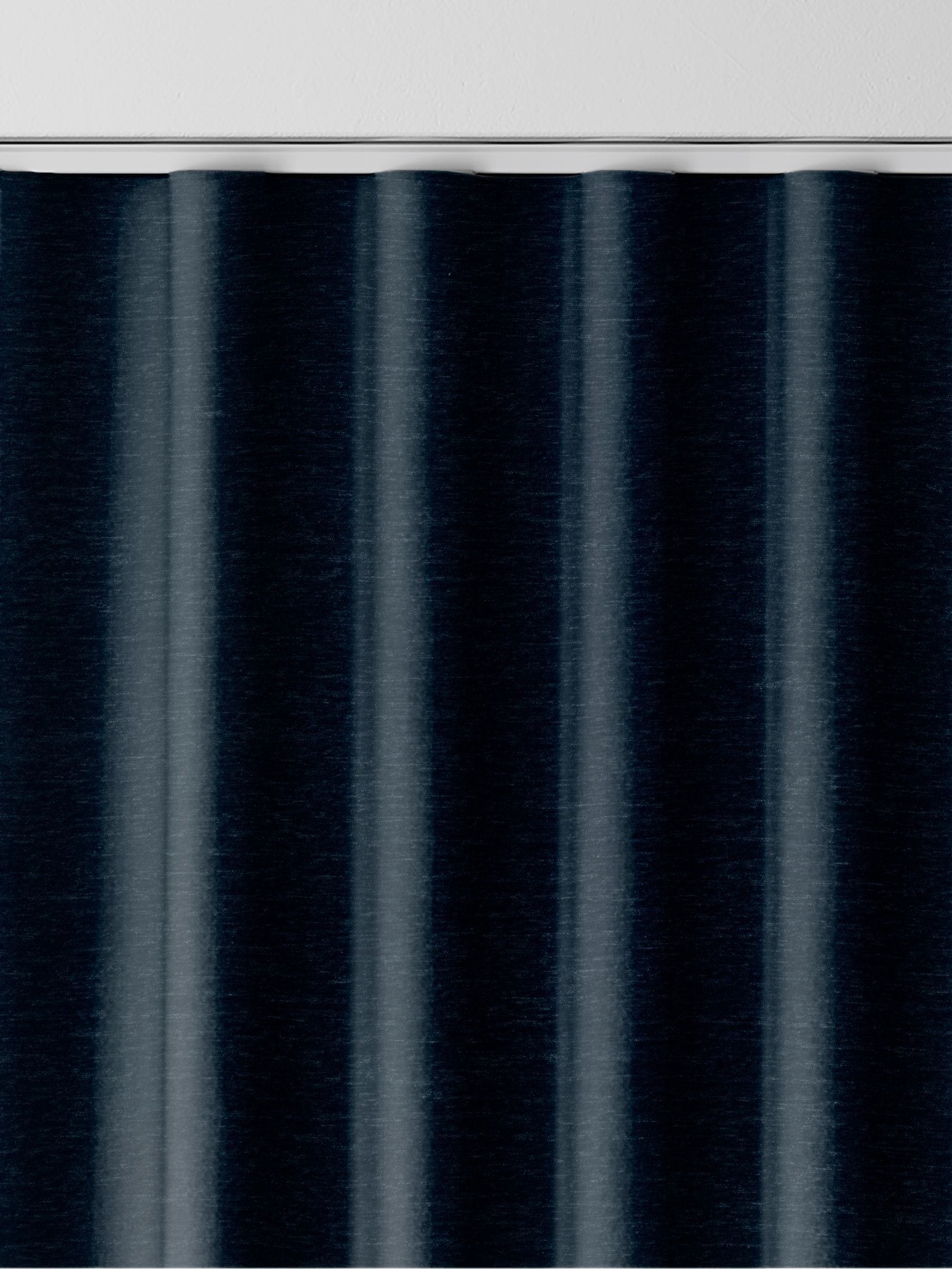 Navy blue chenille curtains made to measure - British product