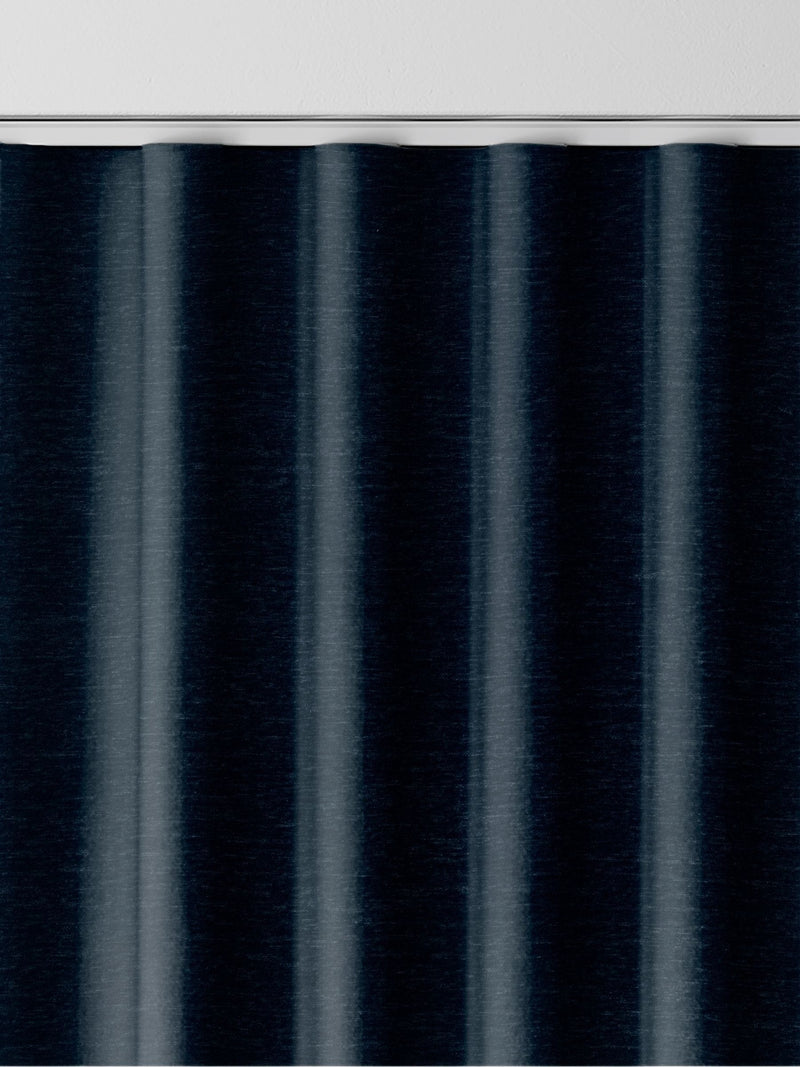 Navy blue chenille curtains made to measure - British product