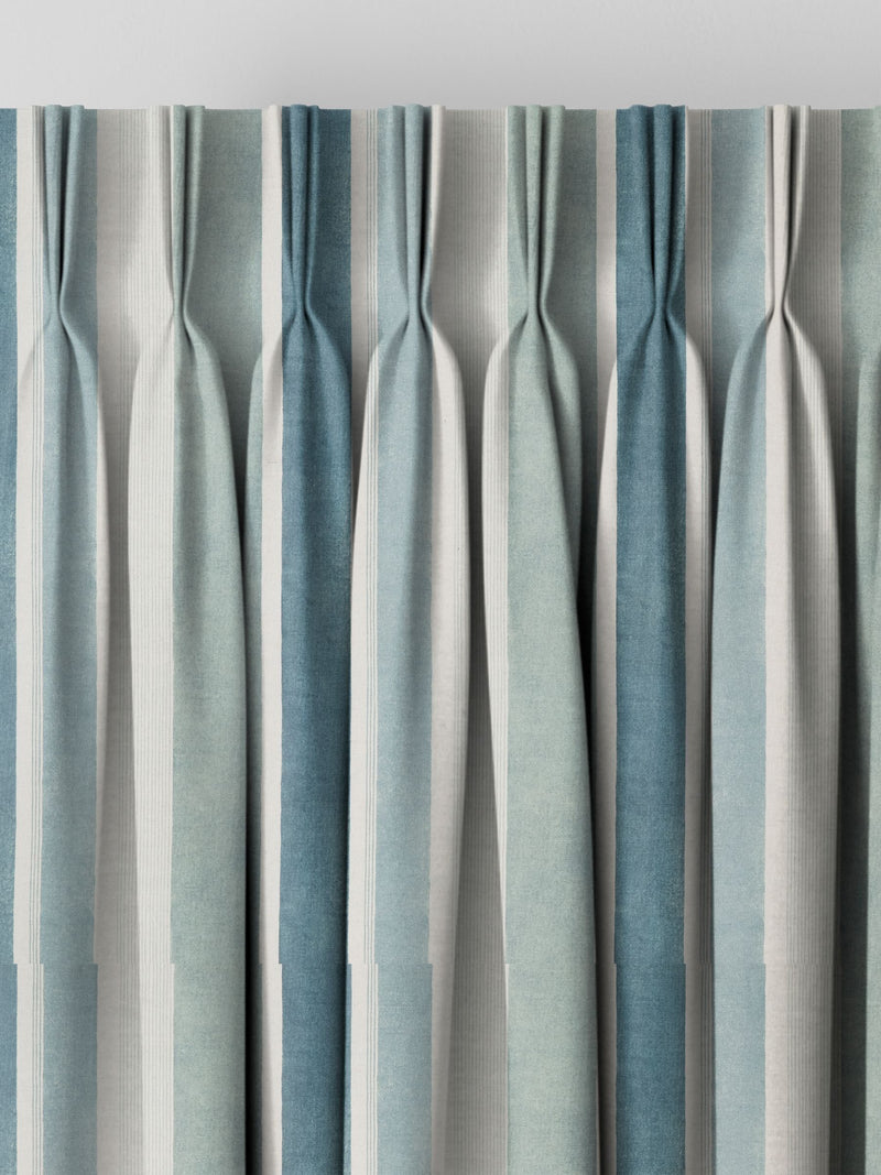 Azure Mordred made to measure blue stripe curtains, UK version