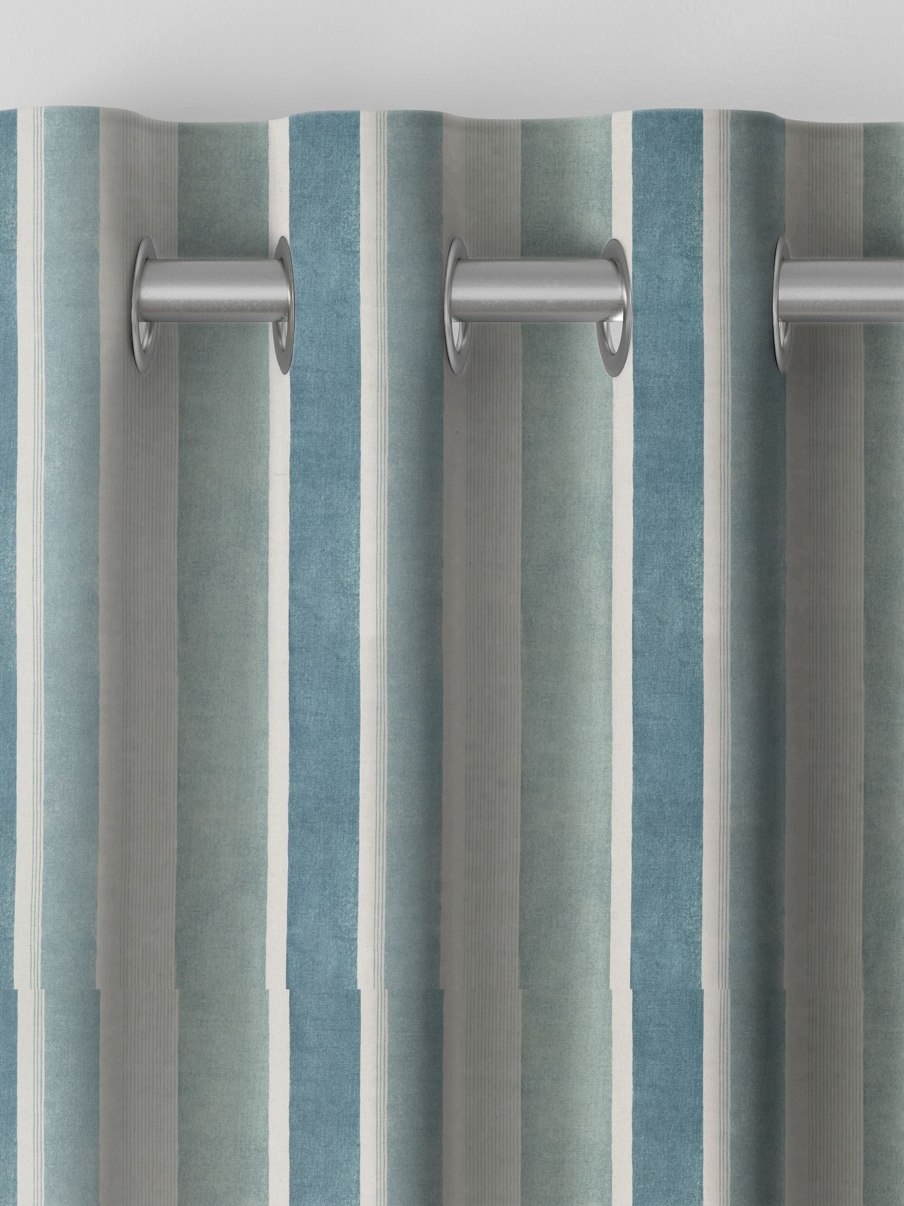 Azure Mordred made to measure blue stripe curtains, UK version