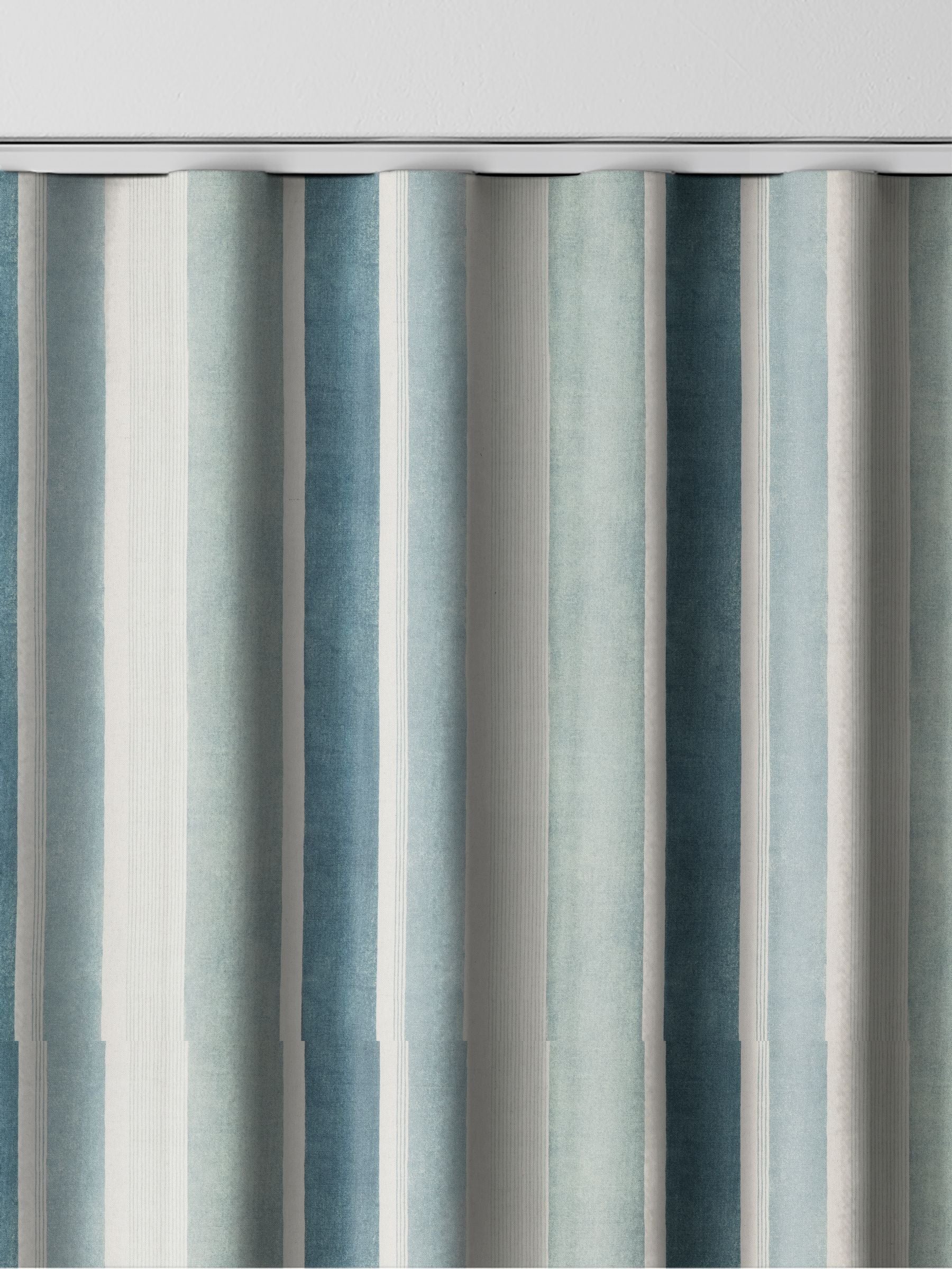 Azure Mordred made to measure blue stripe curtains, UK version